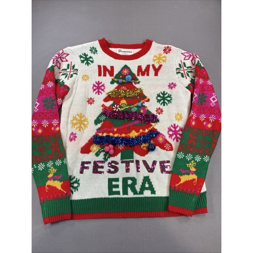 No Boundaries Women Ugly Christmas Sweater, Size Small (4-6)